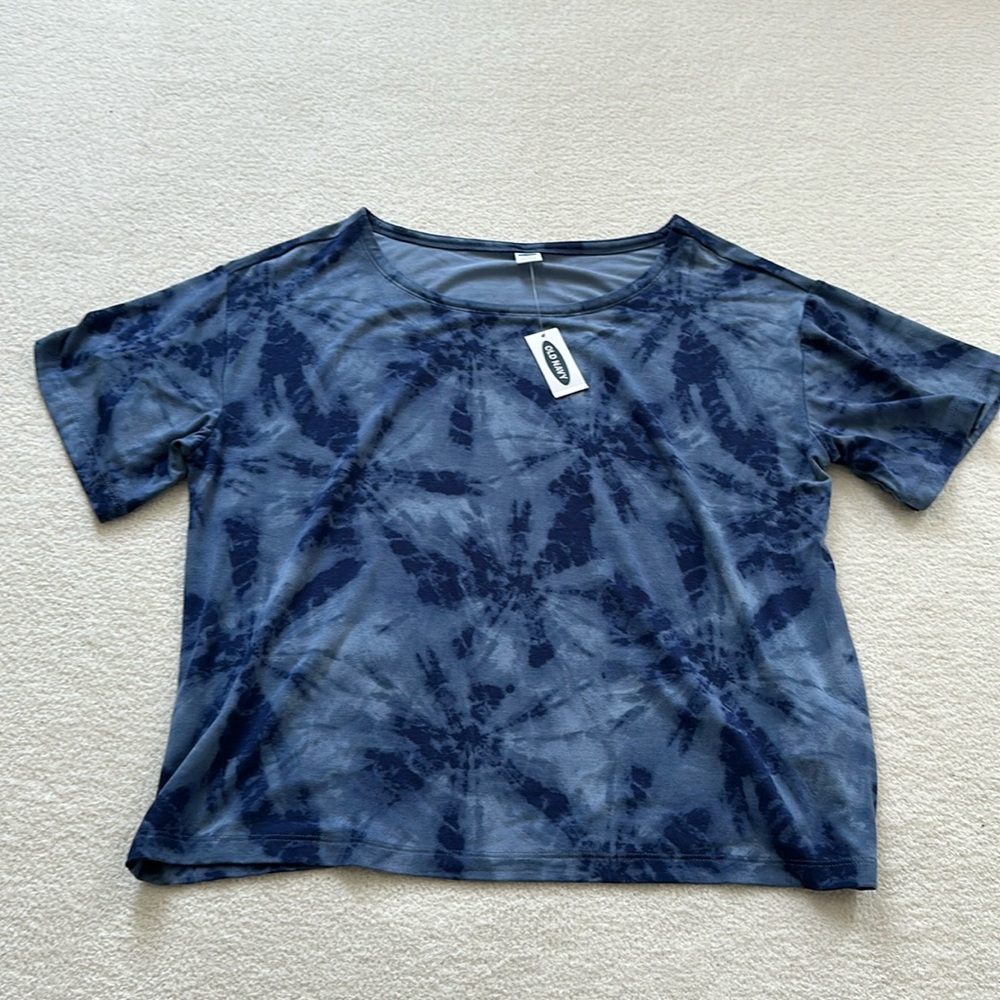 Old Navy Blue Tye-Dye T-shirt Size Small BNWT!
